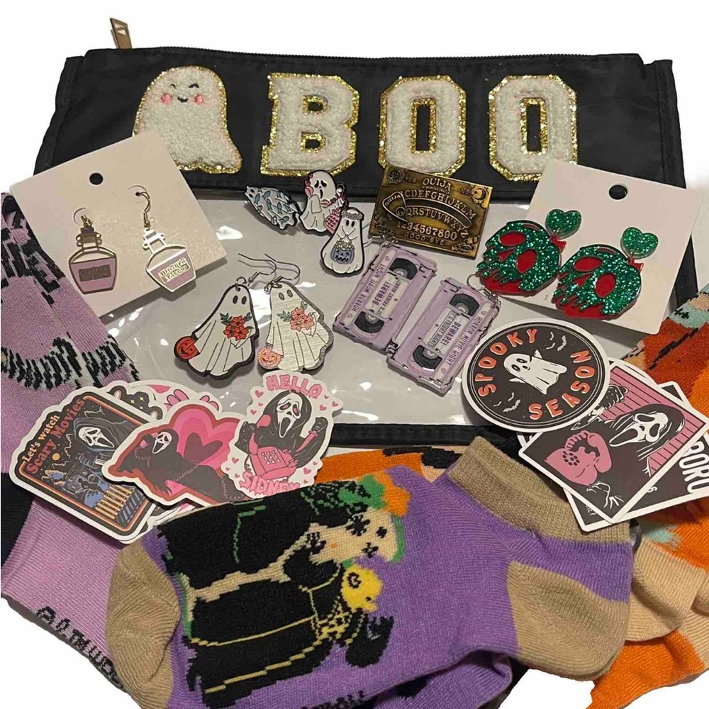 Halloween Boo Makeup Bag Set New With Tags Ghost Witch Bundle